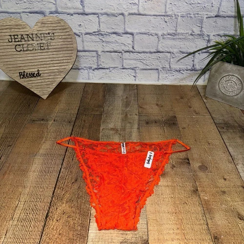 NWT bootaybag bikini underwear lace orange